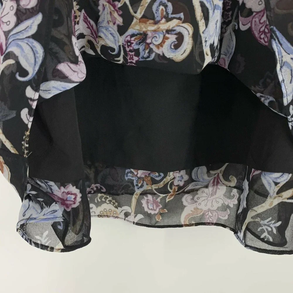 White House Black Market Dress Floral Cold Shoulder - Picture 7 of 10